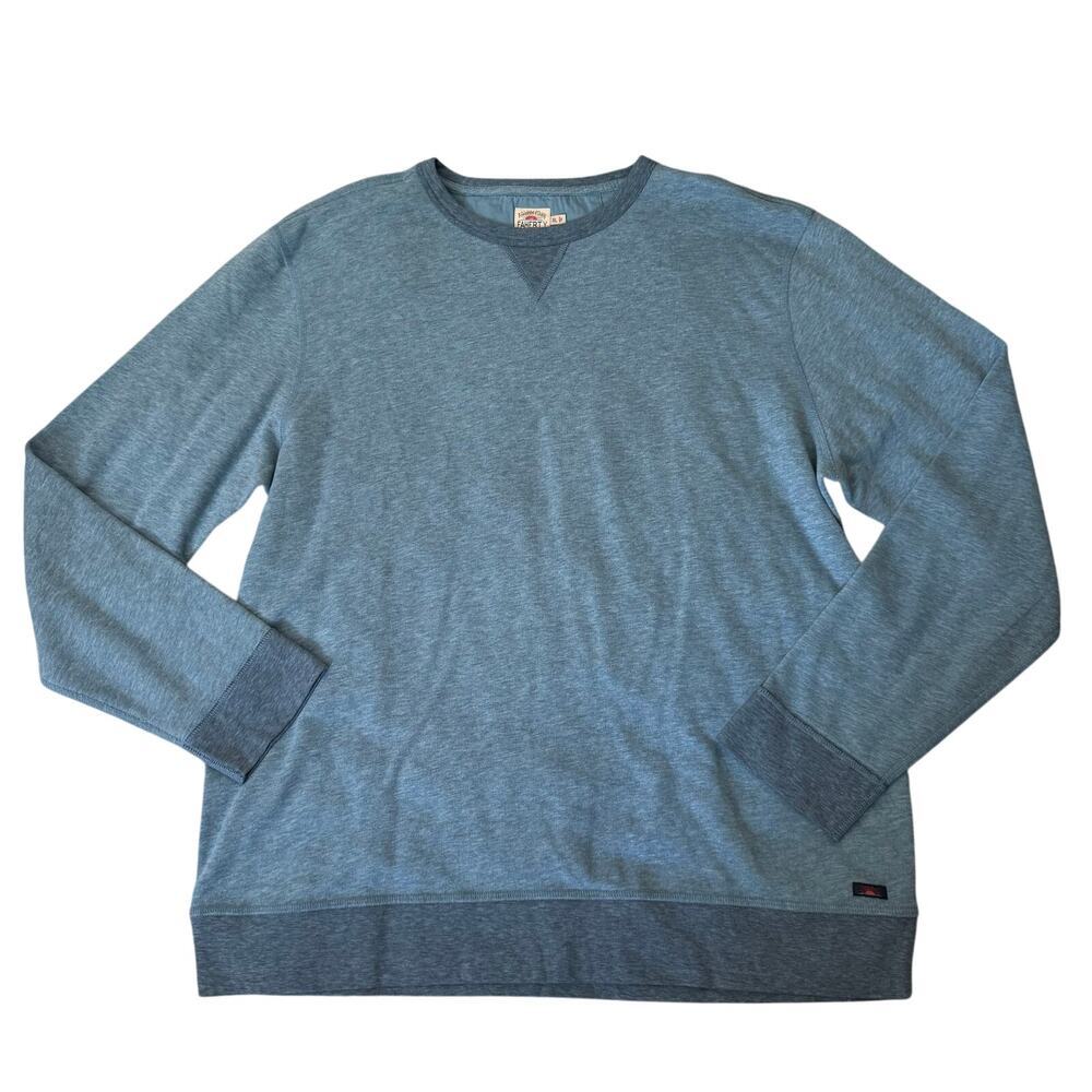 Faherty Men’s Blue Crewneck Sweatshirt Pullover Cotton Blend Preppy Casual XL